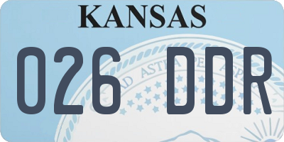 KS license plate 026DDR