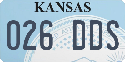 KS license plate 026DDS