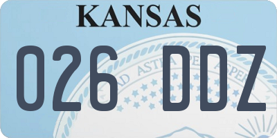 KS license plate 026DDZ