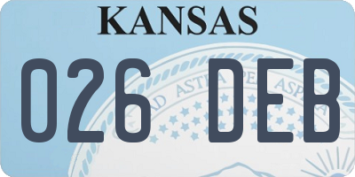 KS license plate 026DEB