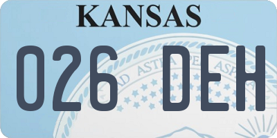 KS license plate 026DEH