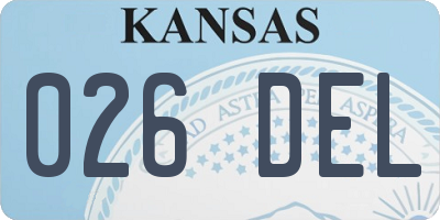 KS license plate 026DEL