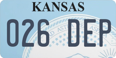KS license plate 026DEP