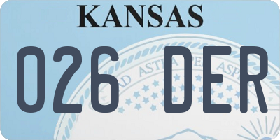 KS license plate 026DER