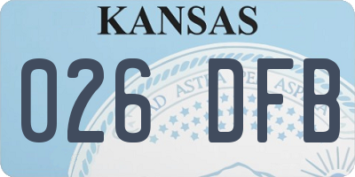KS license plate 026DFB
