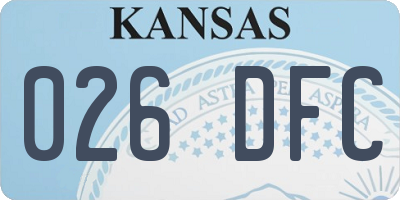 KS license plate 026DFC