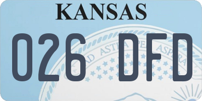 KS license plate 026DFD