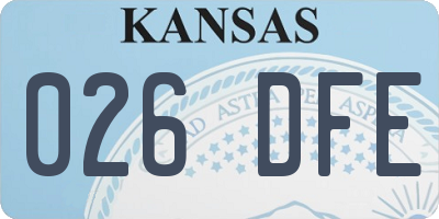 KS license plate 026DFE