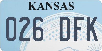 KS license plate 026DFK