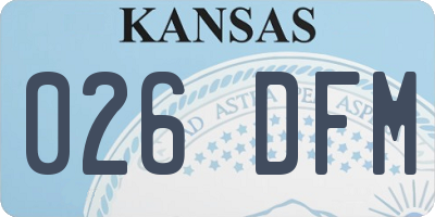 KS license plate 026DFM