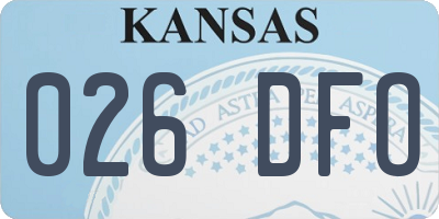 KS license plate 026DFO