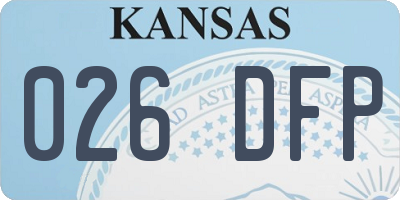 KS license plate 026DFP
