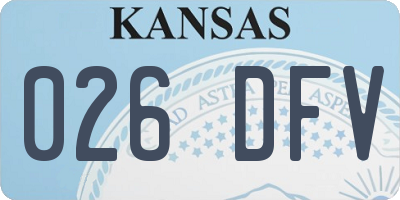 KS license plate 026DFV