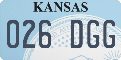 KS license plate 026DGG