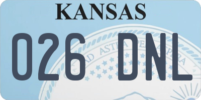 KS license plate 026DNL