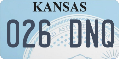 KS license plate 026DNQ