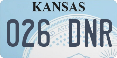 KS license plate 026DNR