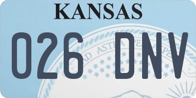 KS license plate 026DNV