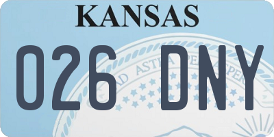 KS license plate 026DNY