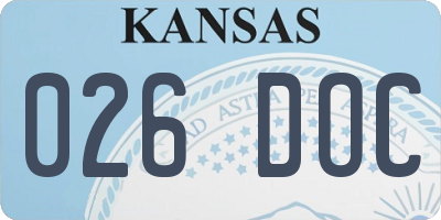 KS license plate 026DOC