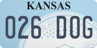 KS license plate 026DOG