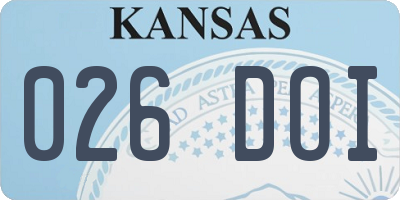 KS license plate 026DOI
