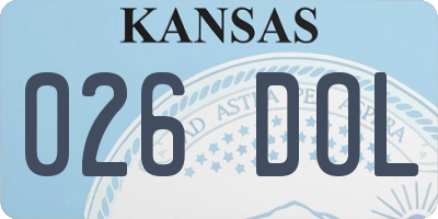 KS license plate 026DOL