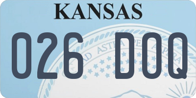 KS license plate 026DOQ