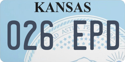 KS license plate 026EPD