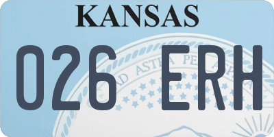 KS license plate 026ERH