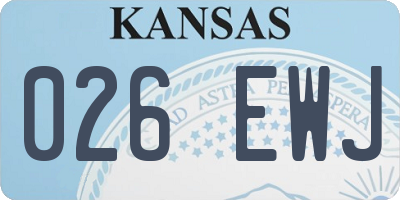 KS license plate 026EWJ