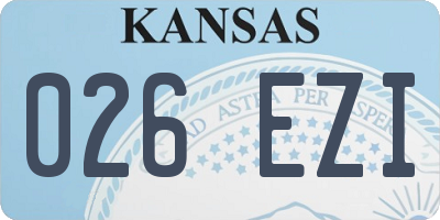 KS license plate 026EZI