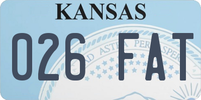 KS license plate 026FAT