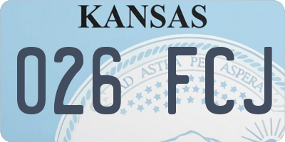 KS license plate 026FCJ