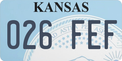 KS license plate 026FEF