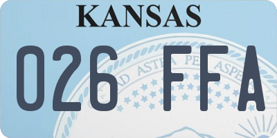 KS license plate 026FFA