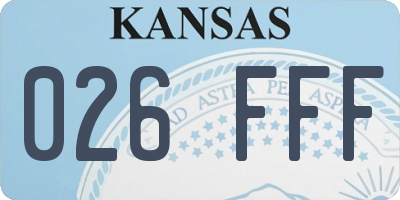 KS license plate 026FFF