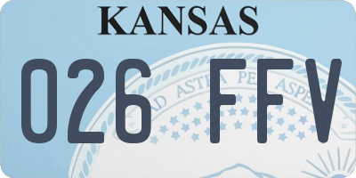 KS license plate 026FFV