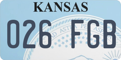 KS license plate 026FGB