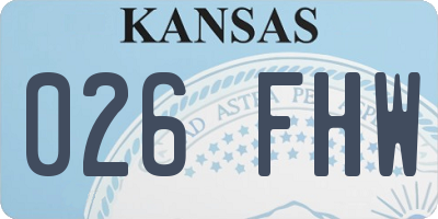 KS license plate 026FHW