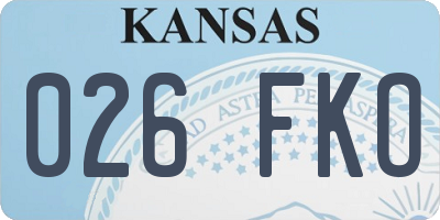 KS license plate 026FKO