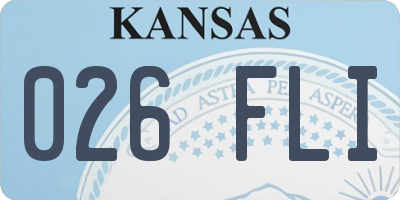 KS license plate 026FLI