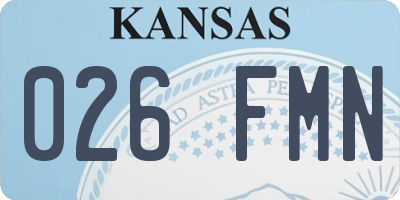 KS license plate 026FMN