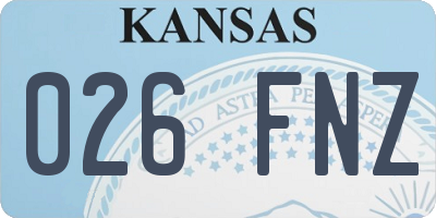KS license plate 026FNZ