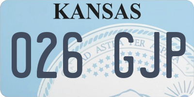 KS license plate 026GJP