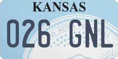 KS license plate 026GNL