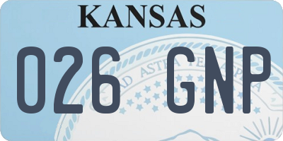 KS license plate 026GNP