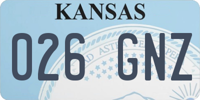 KS license plate 026GNZ