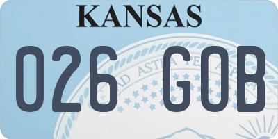 KS license plate 026GOB