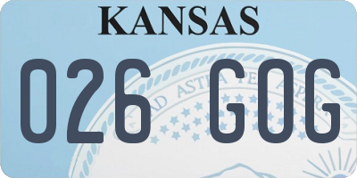 KS license plate 026GOG